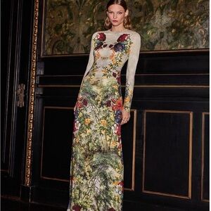 Floral Long Sleeve Mini Dress